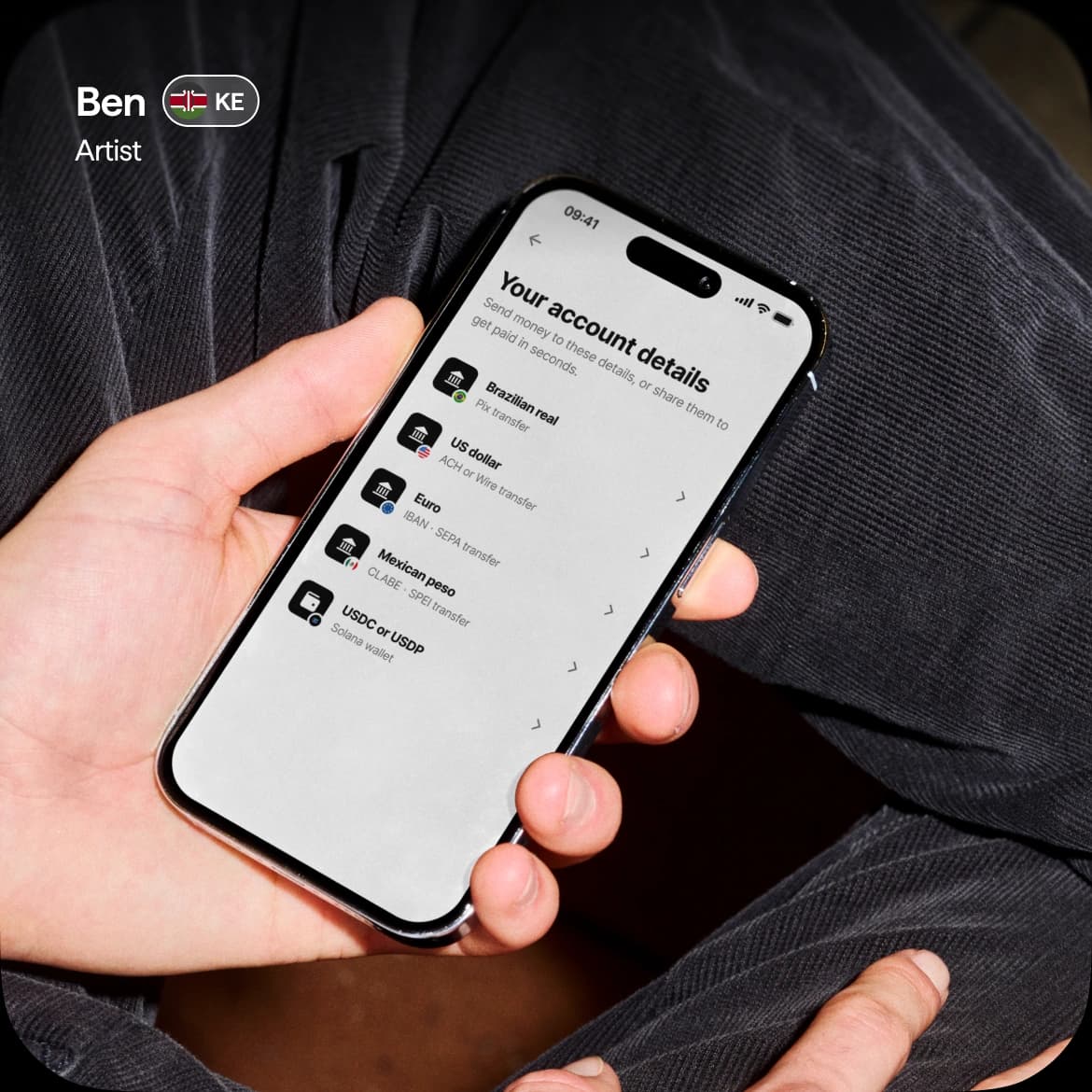 Morse app showing incoming payments