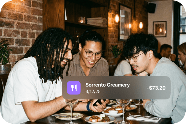Friends spending together at a restaurant with Morse